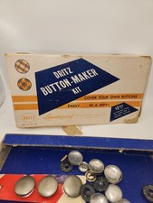 Vintage 1947 Dritz Button-Maker Kit Covered-Button DIY Craft Kit