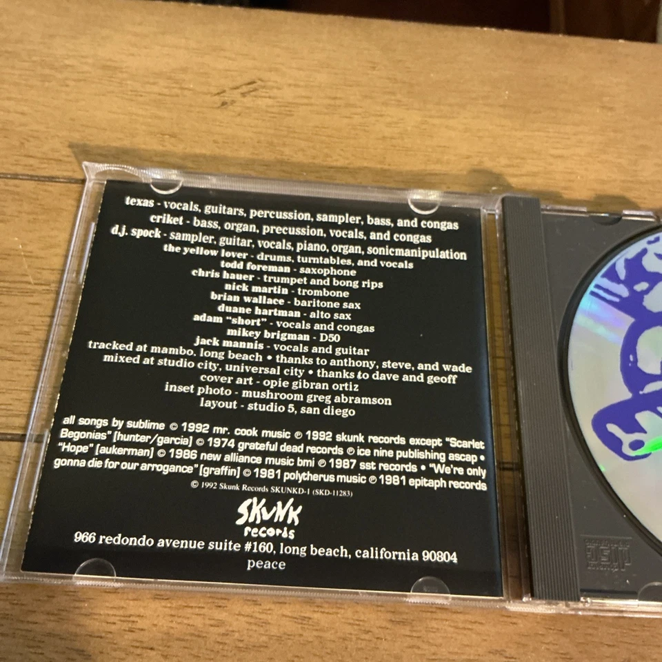 40 Oz to Freedom by Sublime (CD, 1992) - Image 3 of 4