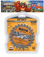 115mm TCT Circular Saw Blade 24T - 22.2mm Bore (20mm Reducer) Wood MDF Plastic