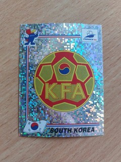Panini World Cup 1998 Glitter Sticker No. 336 Unpasted Crest/Badge South Korea.