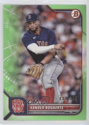2022 Bowman Neon Green Border 2/399 Xander Bogaerts #15 0f21