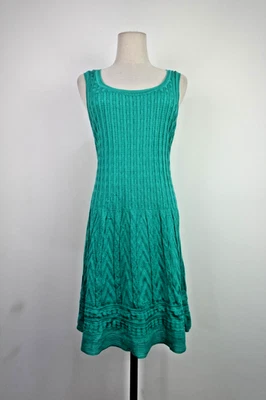 Missoni Kleid Damen Größe 40 Midi Grün Strick Baumwolle-Blend - Bild 1 von 4