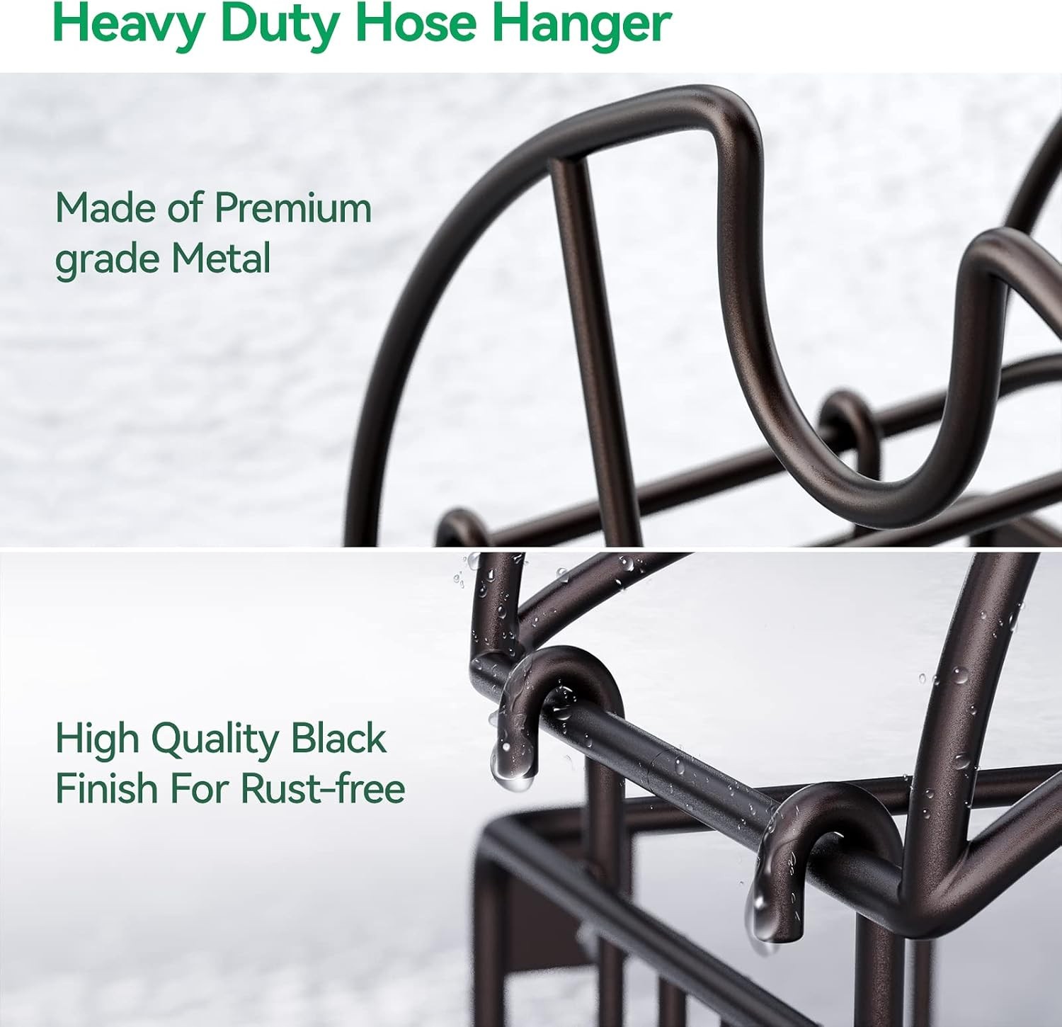 Hose Reel Garden Hose Holder,Water Hose Holder Wall Mount,Heavy Duty Metal Hose 