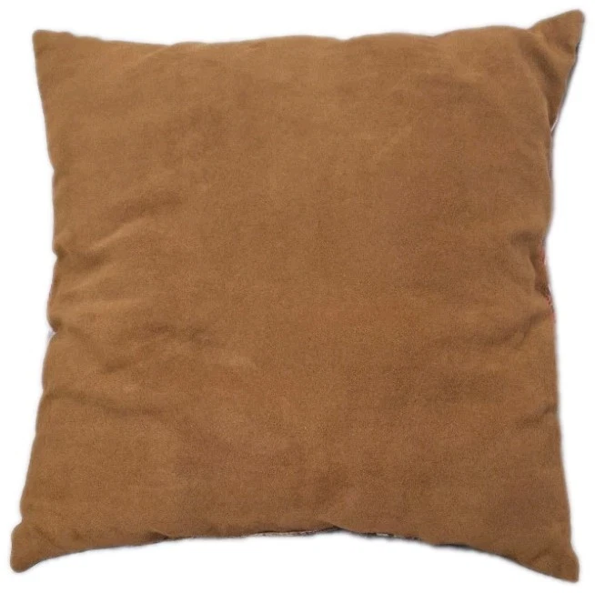 VTG Dual Sided Faux Suede Retro Boho Floral Tapestry Decorative Pillow 17"x17" - Image 2 of 4