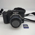 OLYMPUS E-PL2 DIGITAL CAMERA + MEMORY CARD + LENS TESTED & WORKING