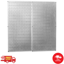 Metal Pegboard 32 in. x 32 in. Garage Storage Wall Organizer 2 Set Tool