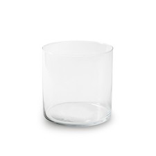 Glasvase Dekoglas Zylinder H. 15cm D. 15cm transparent Jodeco