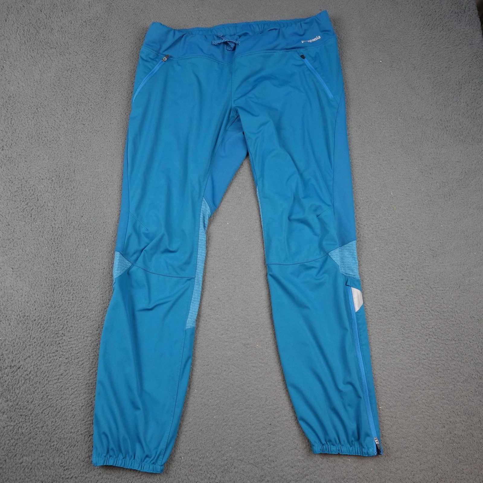 Patagonia Pants Womens XL Blue Wind Shield Softshell Running Joggers 24106