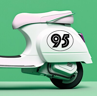 RAF Mod Vespa JEDE Nummer selbstklebende externe Vinyl Aufkleber 297 mm x 210 mm