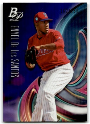 2018 BOWMAN PLATINUM TOP PROSPECTS PURPLE ENYEL DE LOS SANTOS /150 PHILADELPHIA