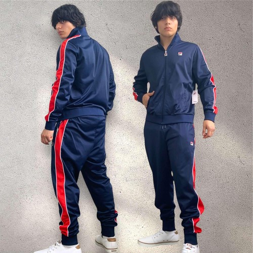Men’s Fila Navy | Red | White Pipping Casual Tracksuits Outfits Sets NWT - Picture 2 of 8