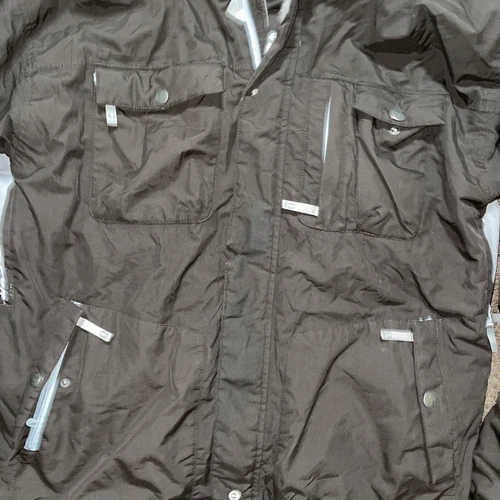 Vintage Planet Earth Heavy Duty Parka Ski Skateboard Jacket Size Large Rare image 2