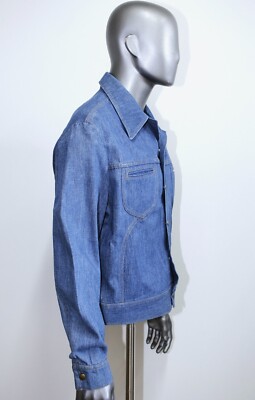 ジャケット・アウター vintage 70s made in USA lee set denim bd Vintage 1970s Denim Cotton Trucker Jacket LEE SET Size L