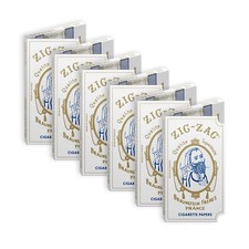 ZIG ZAG ORIGINAL WHITE ROLLING PAPERS - 6 BOOKLETS - FREE SHIPPING
