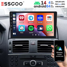 4+64G For Mercedes Benz C Class W204 S204 Android Car Stereo Carplay GPS SAT NAV
