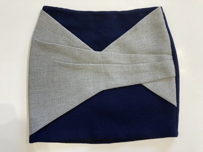 Thakoon Addition Women s Navy & Gray Textured Mini Skirt Size 4