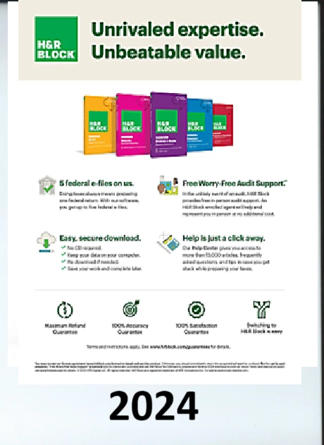 H&R Block Tax Software Deluxe & State fed Efile 2025 (PC/Mac by EMAlL) - Image 2 of 2