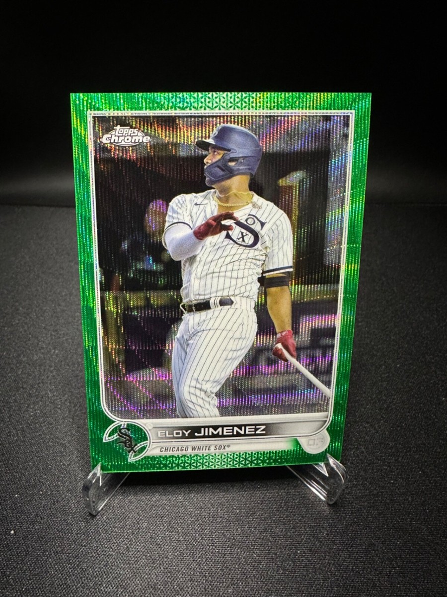 その他 eloy jimenez wbc topps 5/5 2022 Topps Chrome Baseball - Eloy Jimenez - Green Wave Refractor