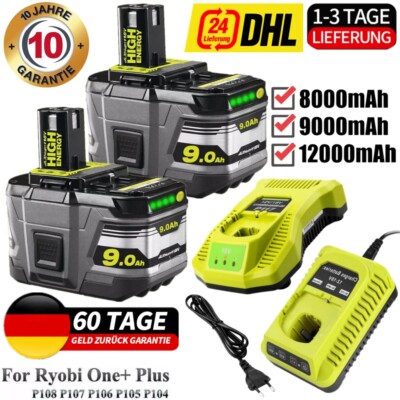 18V Akku für Ryobi P108 Lithium ONE Plus 8.0 Akku 18 V RB18L50 9,0Ah 12,0Ah