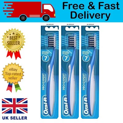Oral-B Pro Expert Brush Cross Action Superior Clean 35M Medium 1, Pack 3