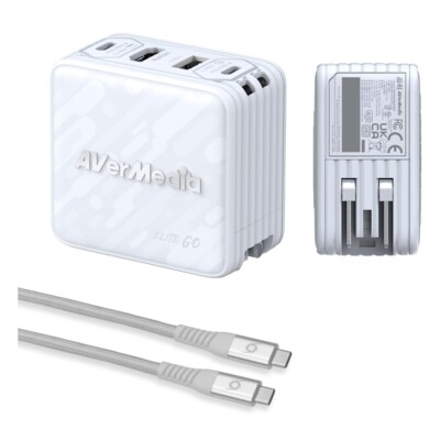 AverMedia Elite Go for Streaming Portable Charger (WHITE) GC313ProWHITE