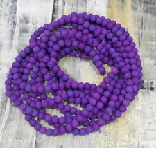 Natural Lava Beads Blue Violet 6mm Round App 63 pce. Free postage. Oz Seller