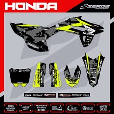 HONDA MX Graphics Kit Motocross Graphics Decals CR CRF CRF X 125-500 CAMO BLK/YE