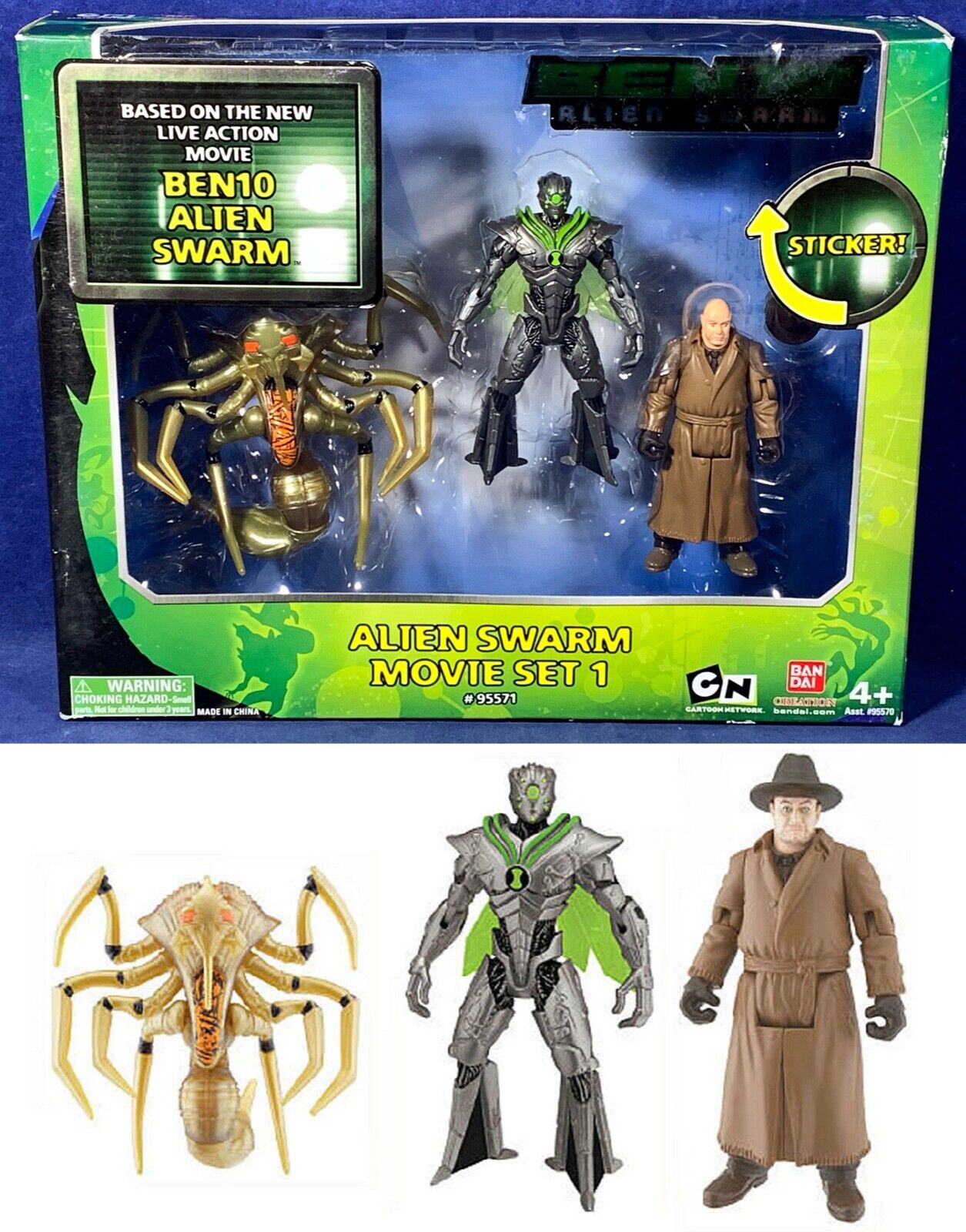 NEW Ben 10 - ALIEN SWARM MOVIE SET 1 - Queen VALIDUS Nanomech 4 Action  Figures