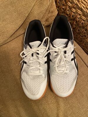 Asics Gel Rocket 9 Damenschuhe Sneaker 1072A034 weiß schwarz Running UK7