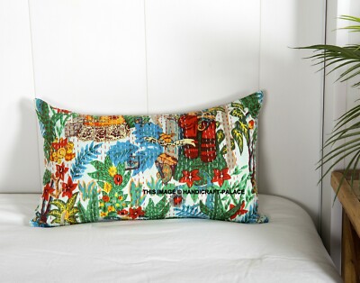 Großhandel 5 Teile Menge 50.8X30.5cm Kantha Kissen Deckel Sofabett Indisch