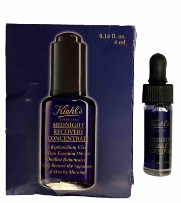 LOT (3) Kiehl's Midnight Recovery Concentrate Travel 0.14 oz Replenishing Elixir