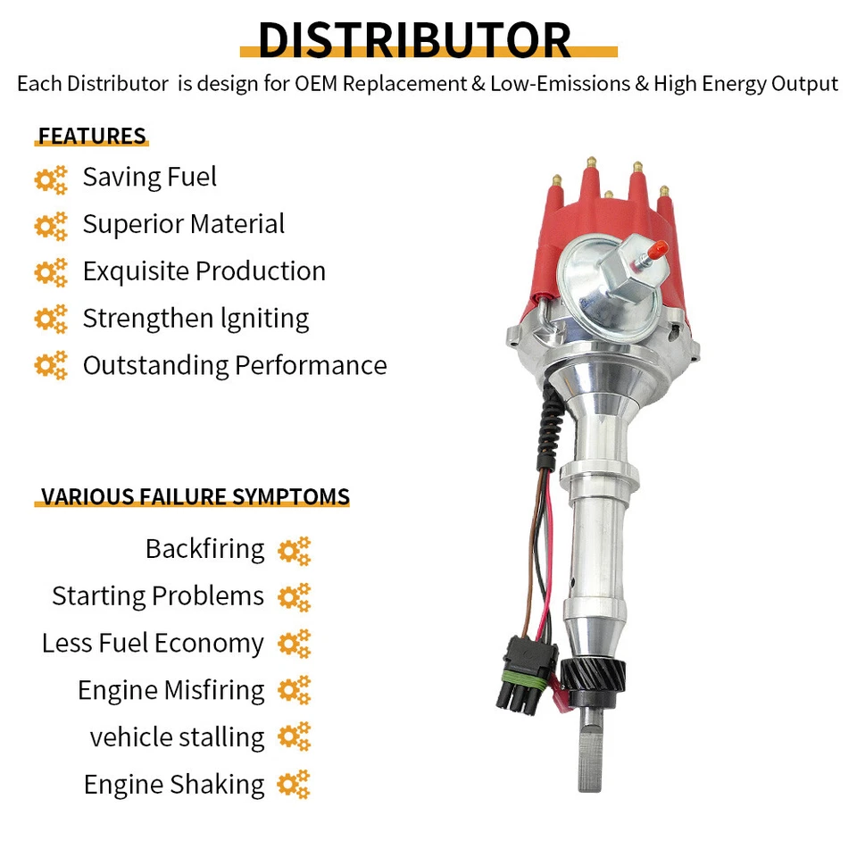 FOR INTERNATIONAL SCOUT RED HEI Distributor 392 345 304 266 + 45K COIL + WIRES - Image 2 of 4
