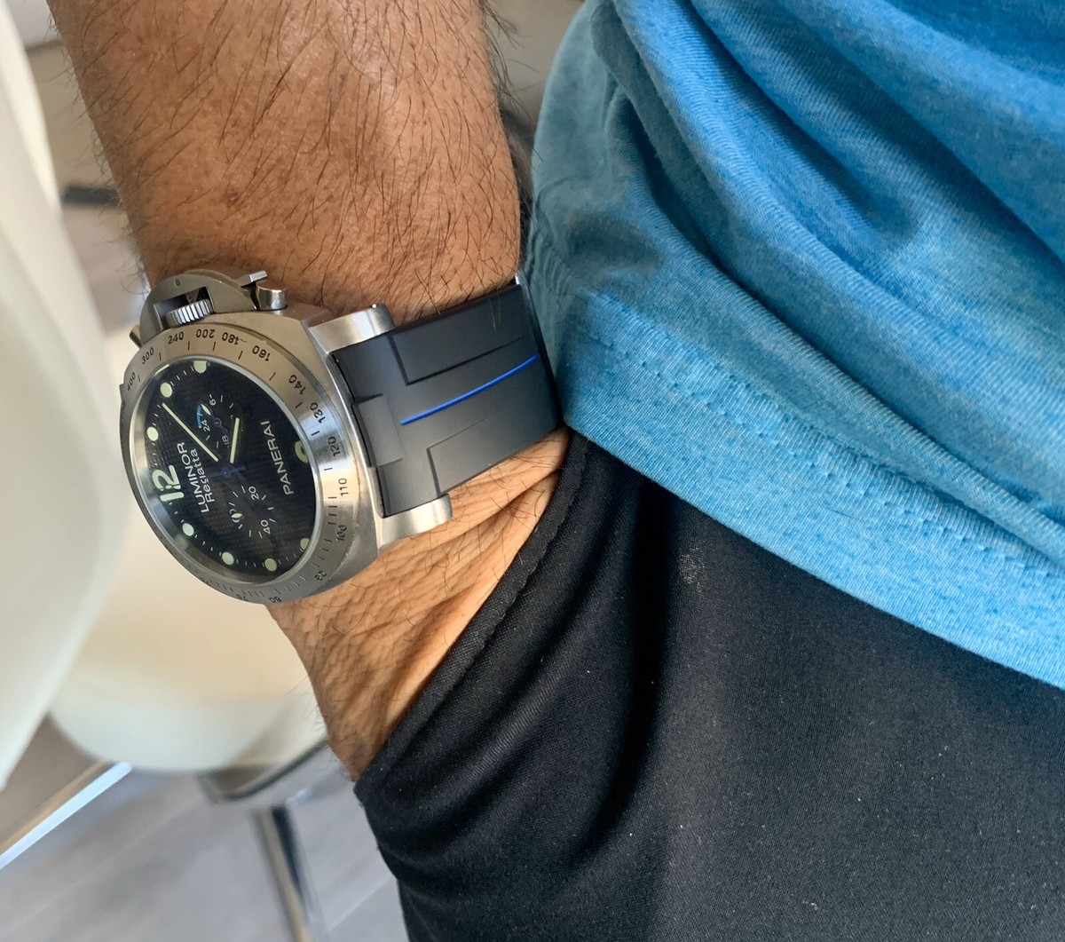 Perfect Fit Panerai 44mm Luminor 24mm Vulcanized Watch Strap