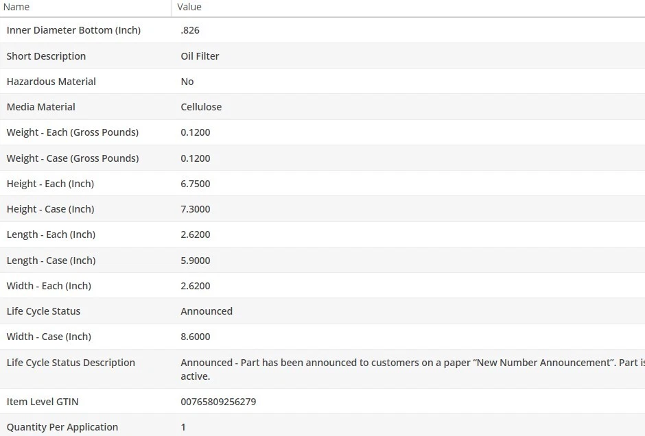 原始设备制造商类型滤油器 WIX 适用于 MERCEDES-BENZ SLK250 2012-2015 L4-1.8L — 第 4/4 张图片