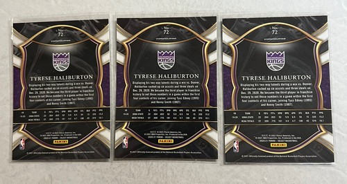 2021 Select Tyrese Haliburton R/C #72 Concourse (3 cards) - Imagen 2 de 2