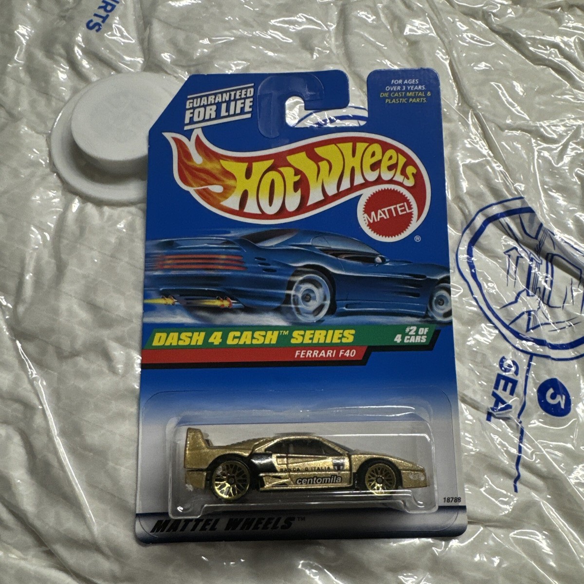 1997 Hot Wheels Ferrari F40 dash 4 cash series 2/4 18788 collector