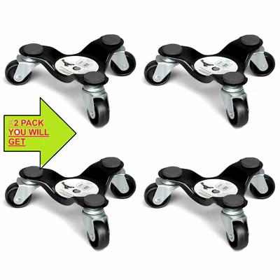 METETEL 2x Moving Castor Dolly 3 Wheel Heavy Appliance Furniture Movers 60kg Protector