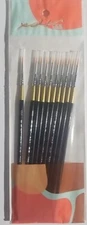 XDT#700 Round Finest Micro Tip Detail Art Brush 10 Pc #000 Set Nail
