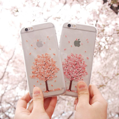 Cherry Blossom Clear Jelly Case Galaxy S8 Case Galaxy S8 Plus Case 7 Types Case