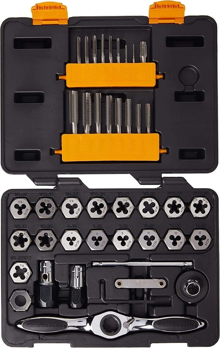 Gearwrench 3885 42 Pc. Sae Ratcheting Tap And Die Set with case