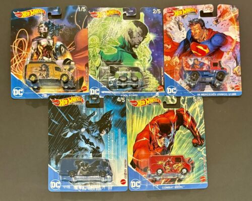 Hot Wheels Premium Pop Culture DC Comics Complete Set Of 5 - Brand New!