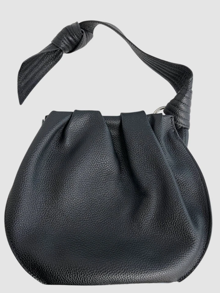 Bolso cubo ORYANY para mujer negro de cuero Selena con nudo pequeño asa superior Foto 4 de 4
