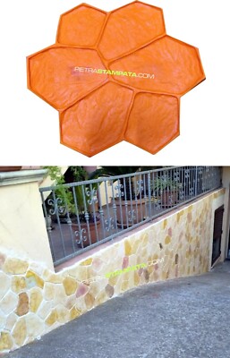 Moule Forme pour Plâtre Imprimé Ciment Fausse Pierre Vertical Concrete Timbre
