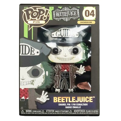 Funko Pop! ENAMEL PIN Warner Brothers Beetle Juice 04 Collectible Souvenir