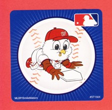 10 Washington Nationals Mascot - Large Stickers - Major League Baseball