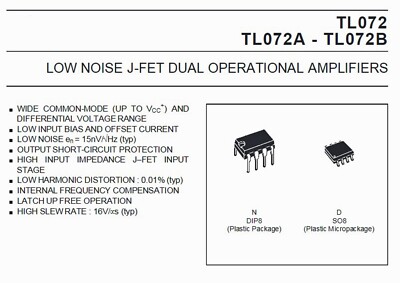 20 Stück/ 20 pieces TL061CN LOW POWER J-FET SINGLE OP AMP