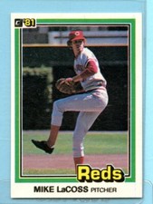 1981 Donruss Wrong Back Card -- Mike LaCoss Front / Mario Soto back