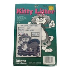 Kitty Litter Cross Stitch Kit KL11 Spoiled Rotten Cat Janlynn Stoney Creek NOS