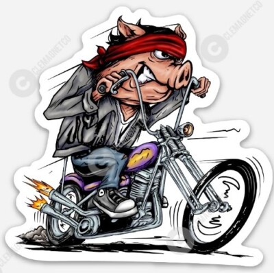 Rat Fink Motorcycle STICKER - Vintage Old School Chopper Harley ...