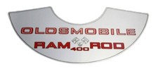 Silver Ram Rod 400 Air Cleaner Decal For 1969 Oldsmobile Cutlass And 442